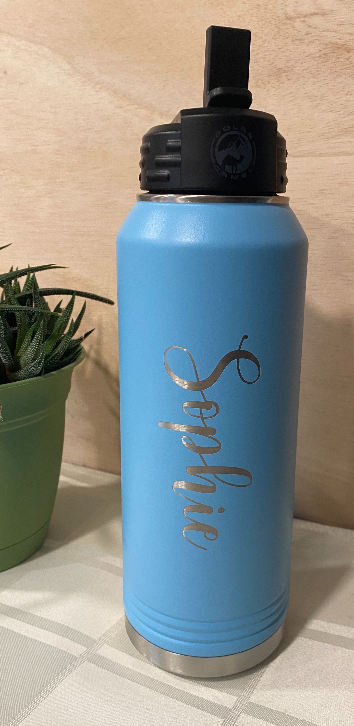32 oz Personalized Water Bottle with Straw Lid