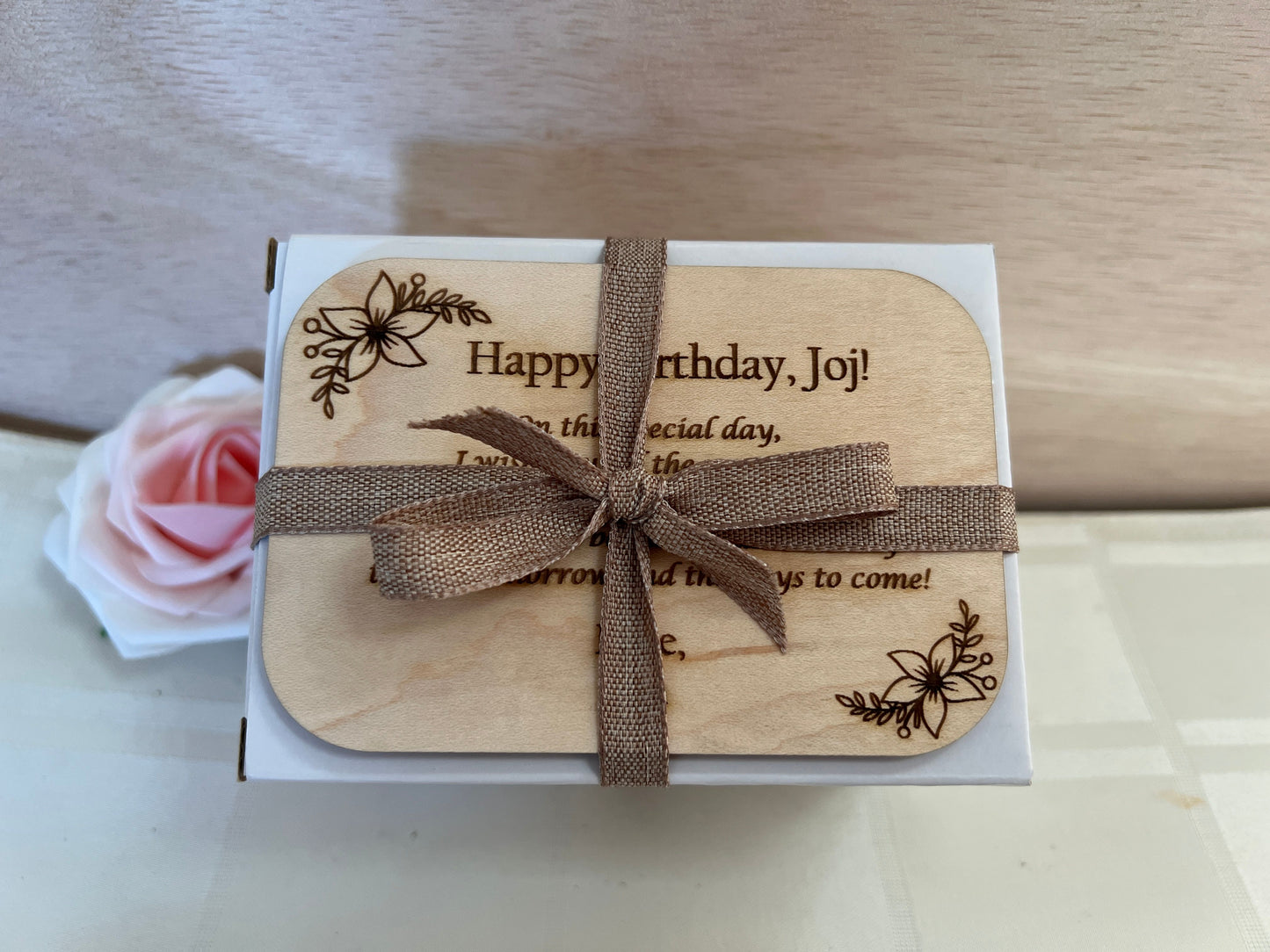 Personalized Wooden Birthday Card