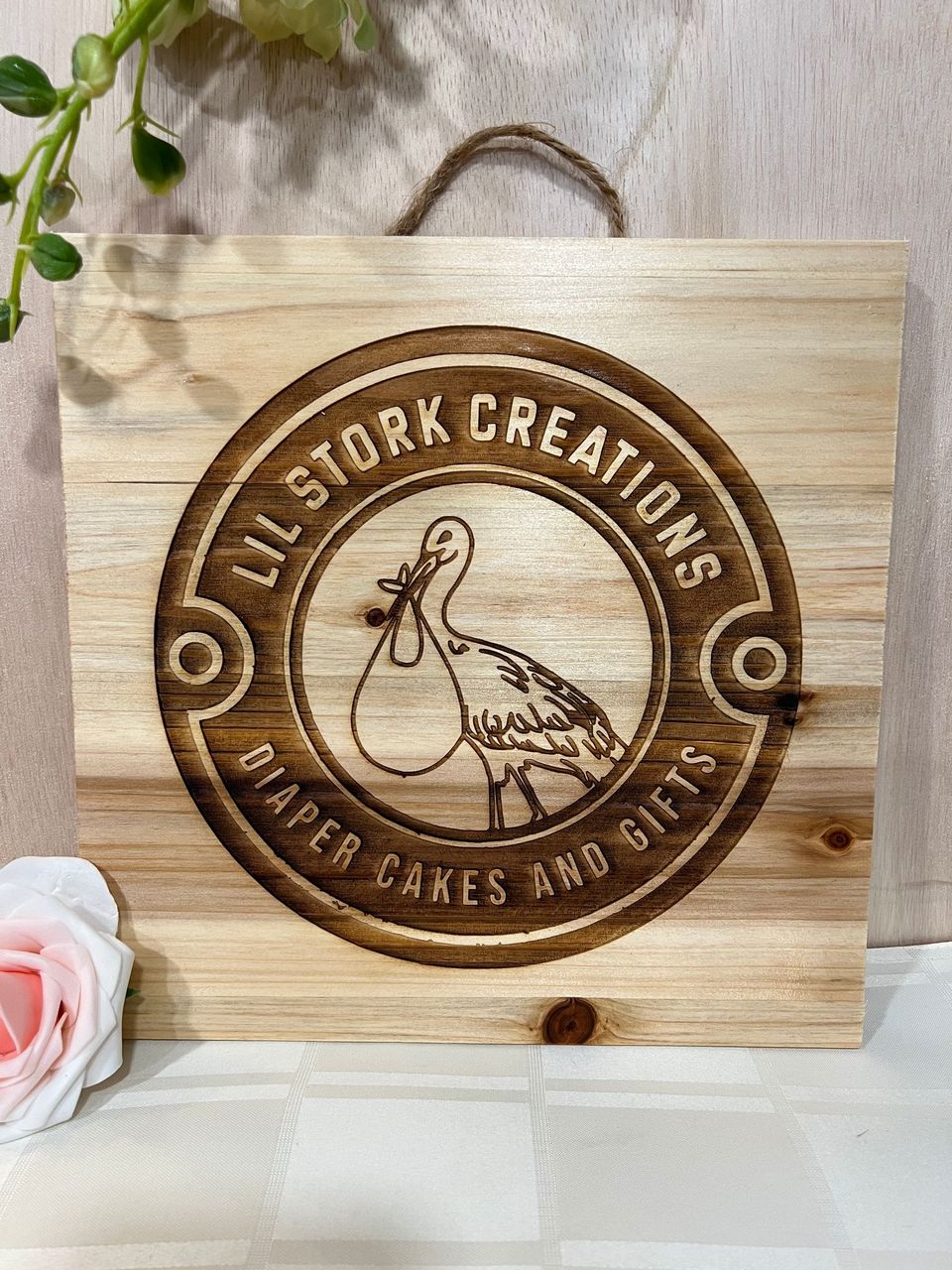 10 x 10 Wooden Sign with your logo