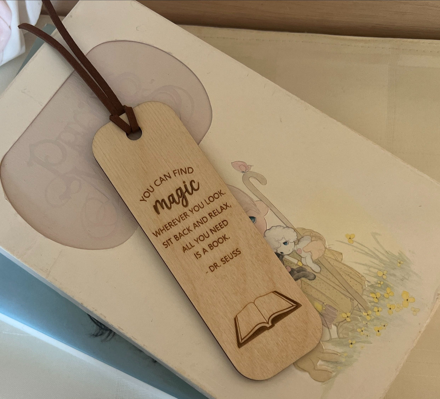 Personalized Bookmark with Quote; Two Sides Engraving