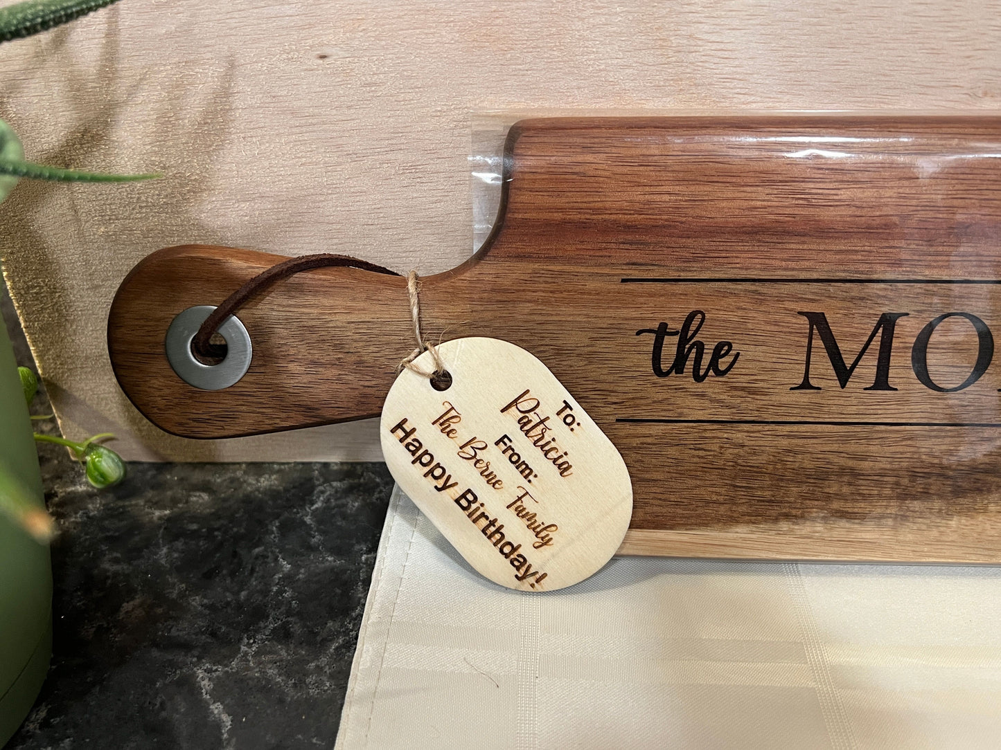Personalized Oval Wooden Gift Tag