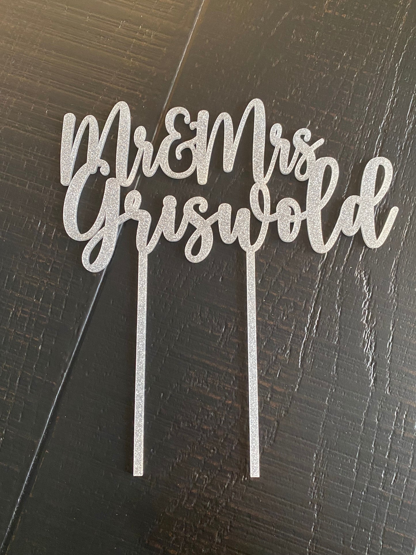 Mr & Mrs Wedding Cake Topper