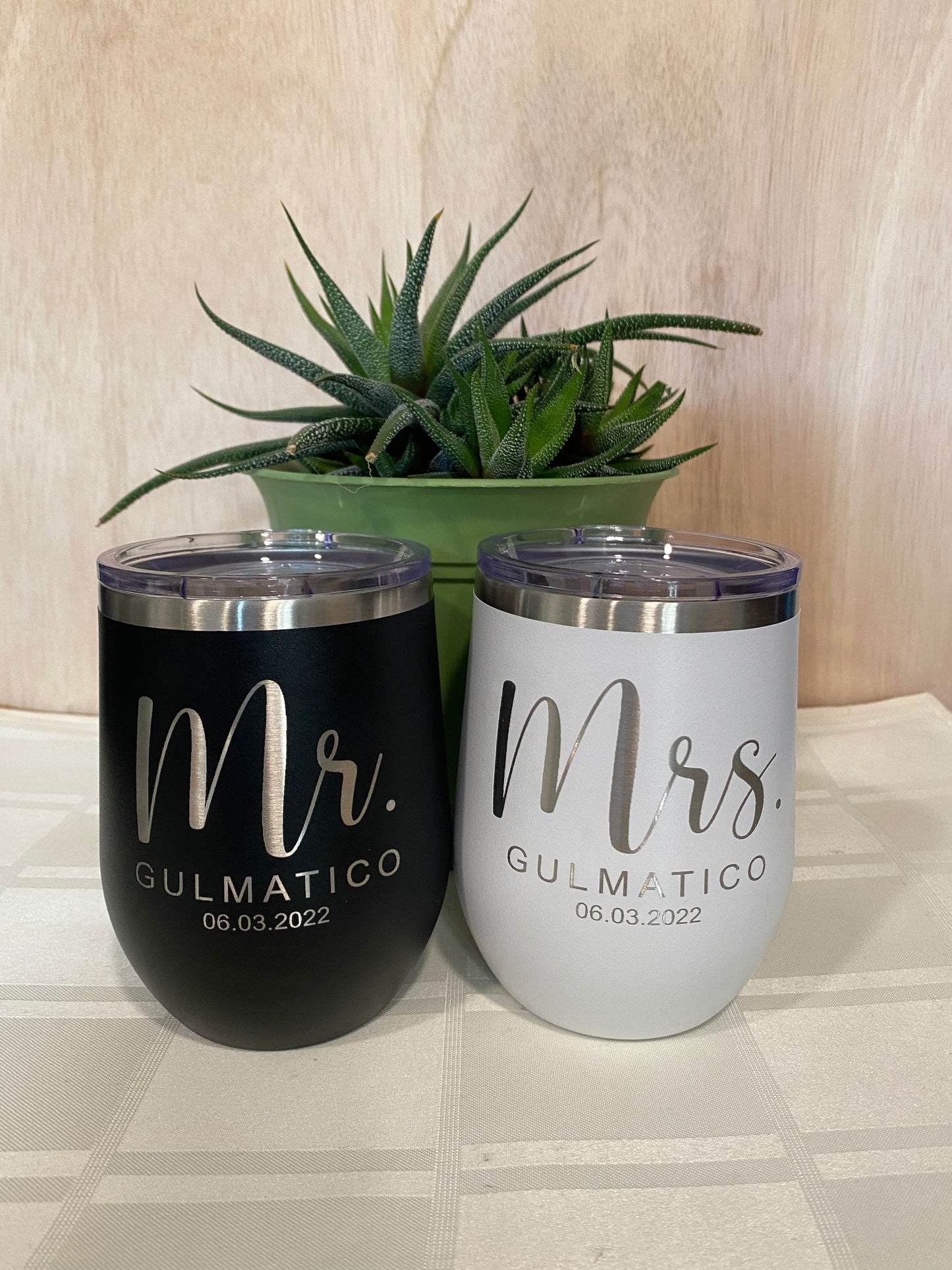 Mr & Mrs. Wine Tumblers