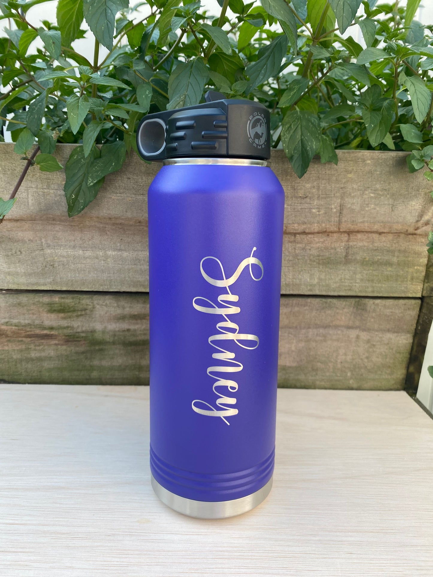 32 oz Personalized Water Bottle with Straw Lid