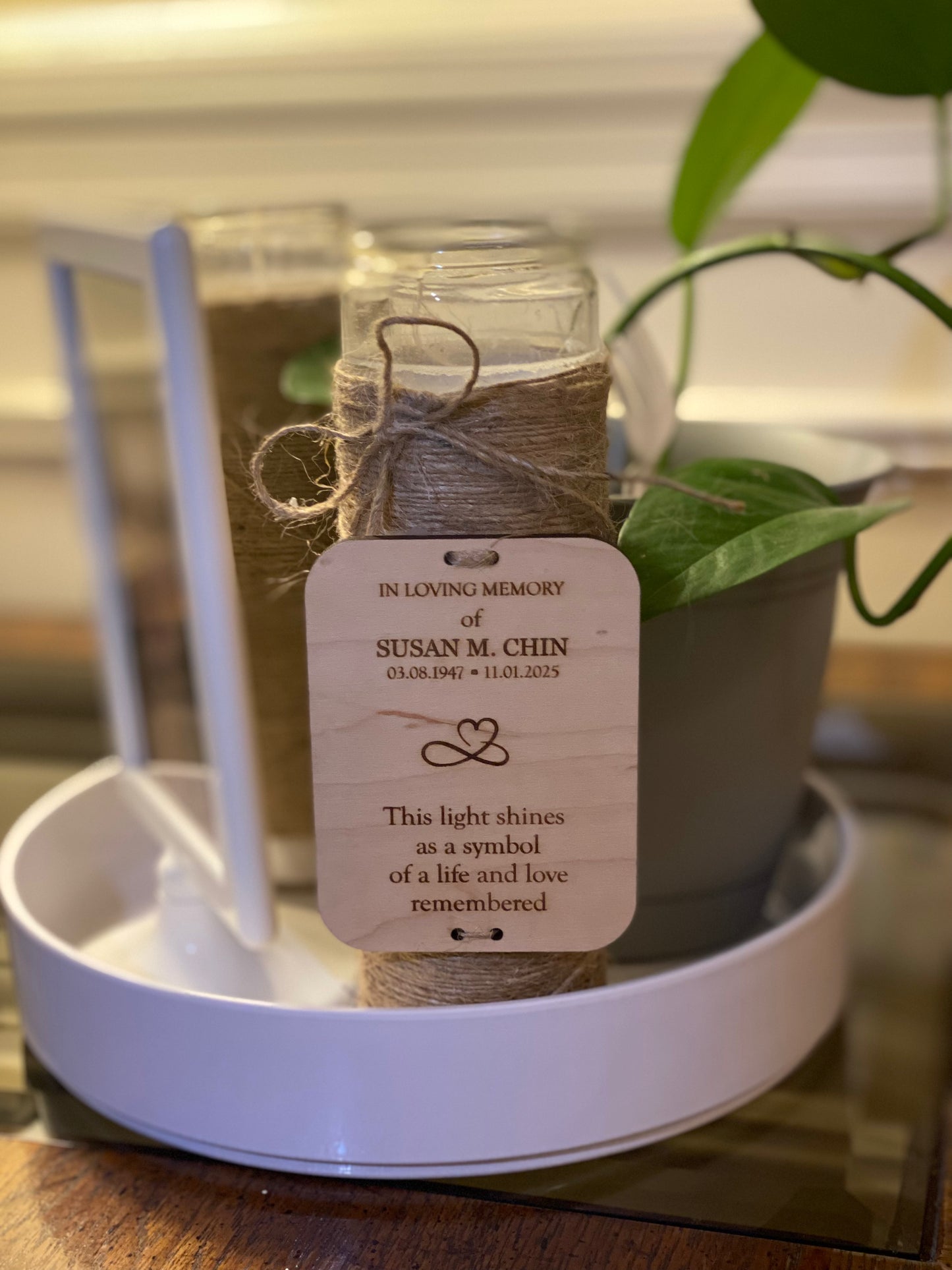 Personalized Memorial Tray