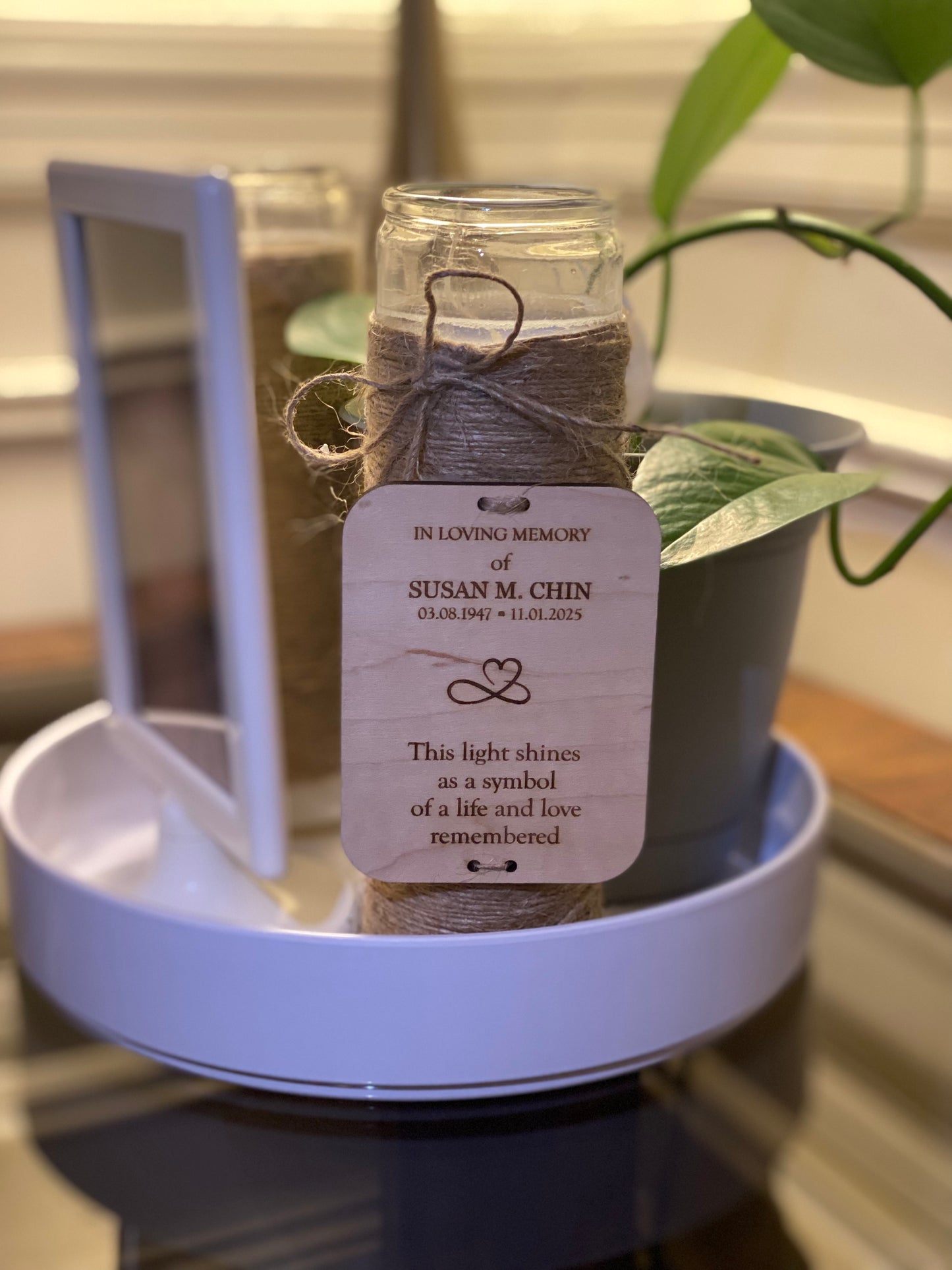 Personalized Memorial Tray