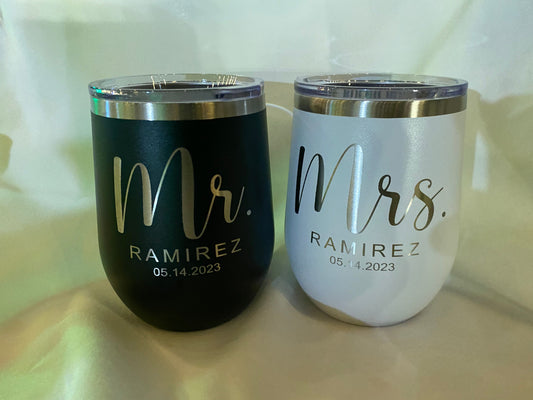 Mr & Mrs. Wine Tumblers
