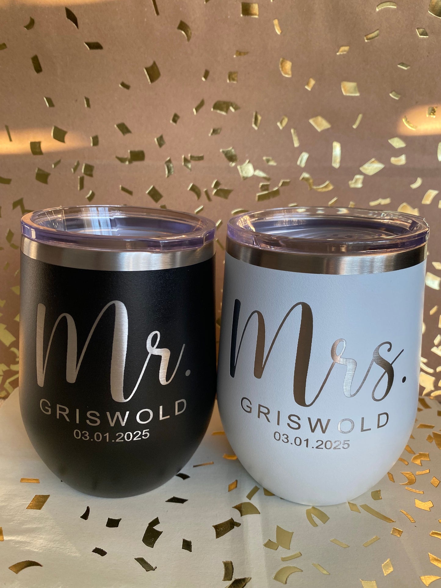 Mr & Mrs. Wine Tumblers