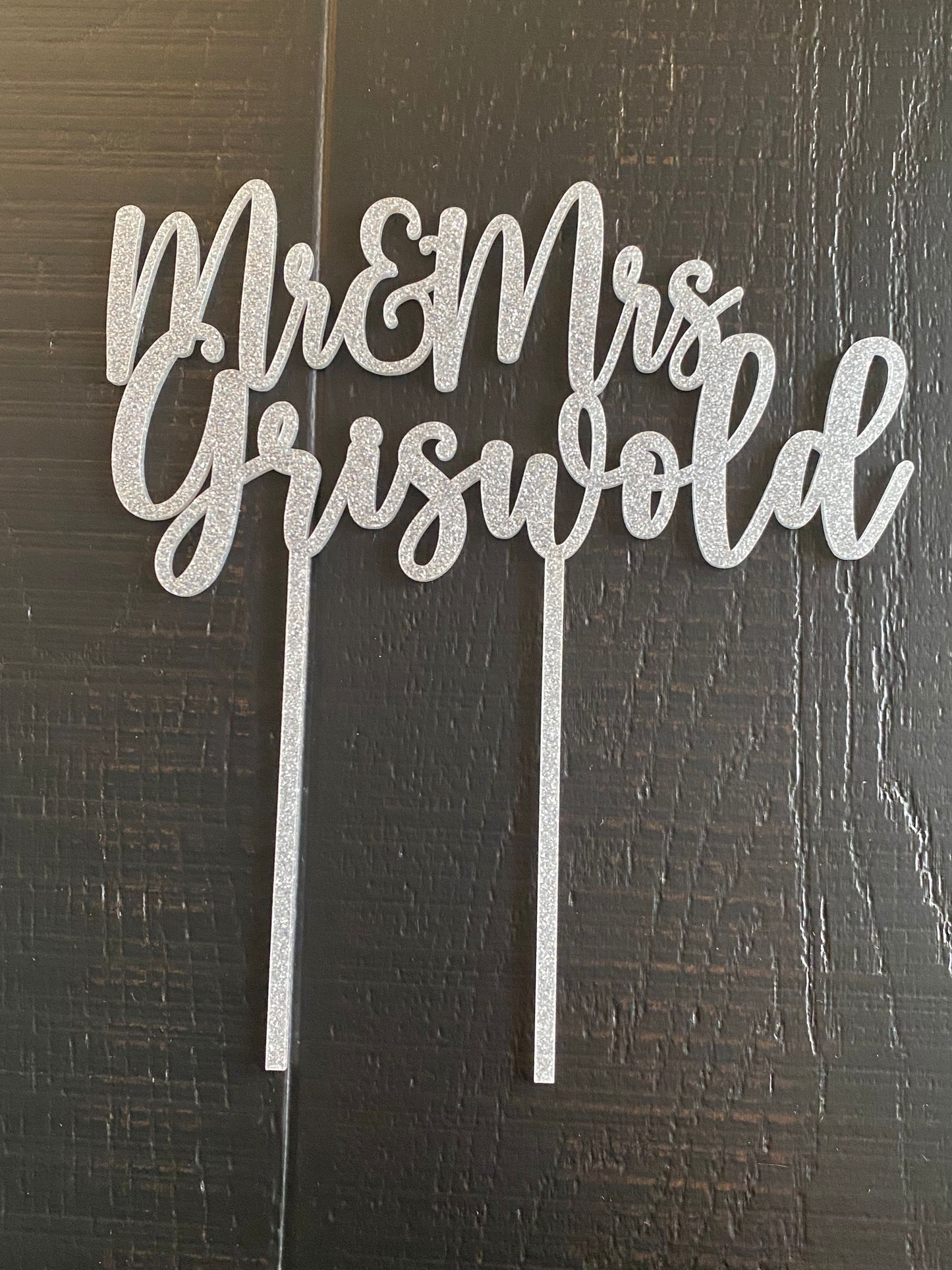 Mr & Mrs Wedding Cake Topper