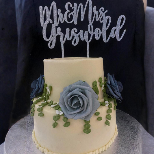 Mr & Mrs Wedding Cake Topper