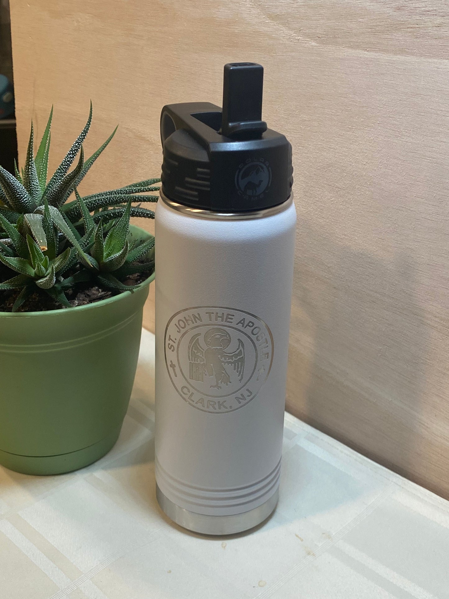 20 oz Water Bottle with St. John the Apostle logo