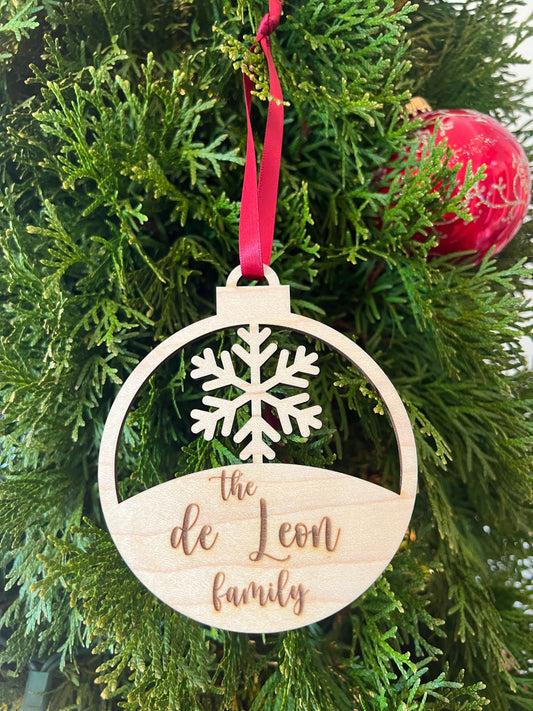 Personalized Christmas Family Name Ornaments