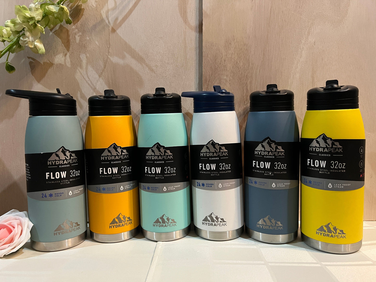 32 oz Personalized Flip Straw Water Bottle