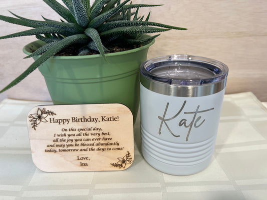 Personalized Wooden Birthday Card