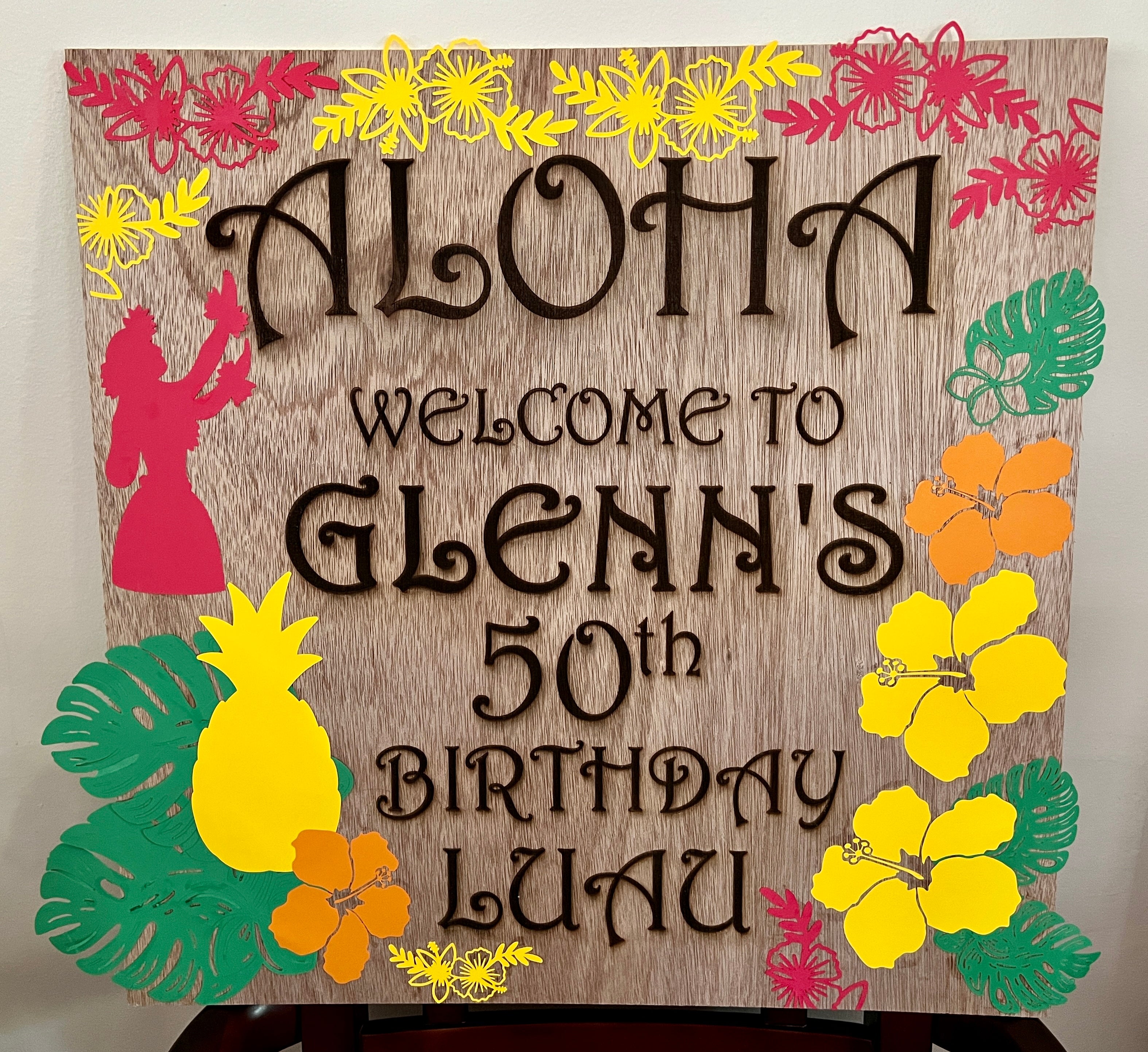 Welcome Sign - Hawaiian/Luau Theme – LoveYourName
