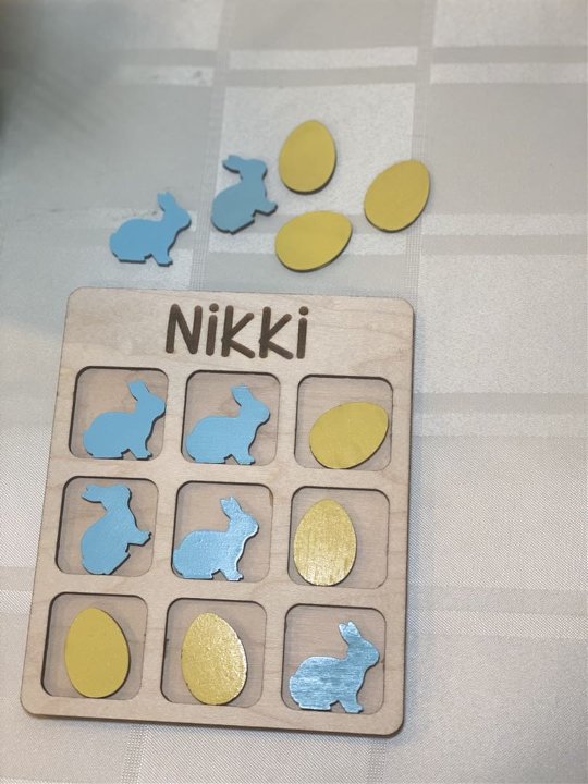 Personalized Easter Tic-Tac-Toe