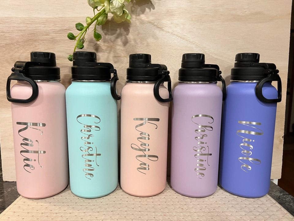 32 oz Personalized Spout/Twist Cap Water Bottle