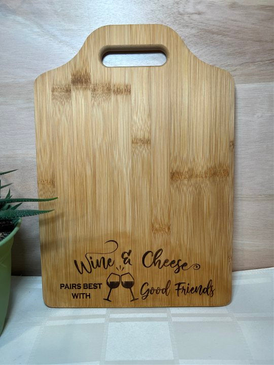 Bamboo Cheese & Crackers Board with Handle