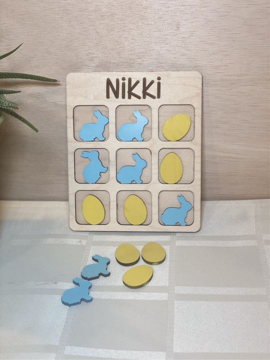 Personalized Easter Tic-Tac-Toe