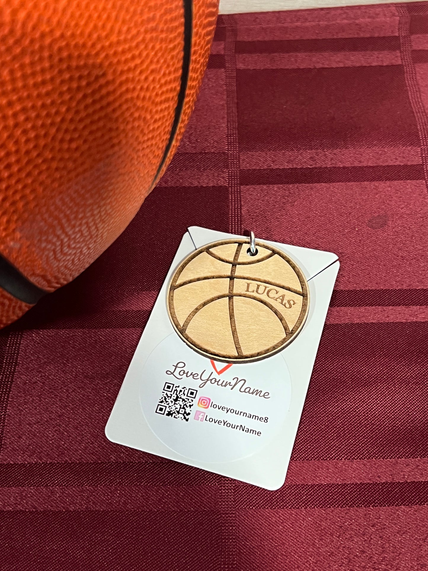 Personalized Basketball Lunch Bag Tag