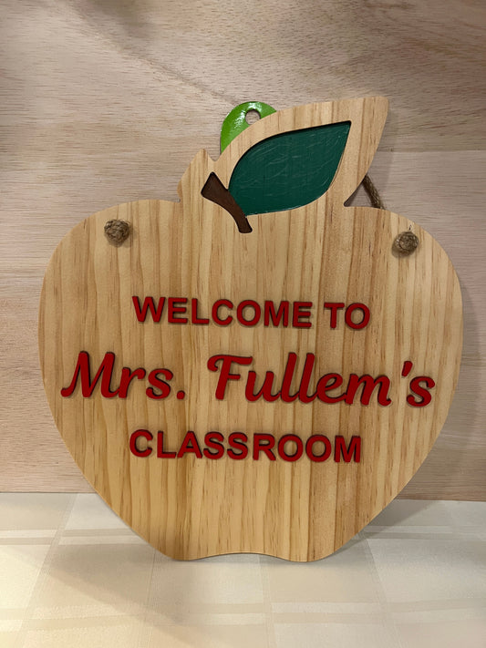 Personalized Apple Classroom Door Decor