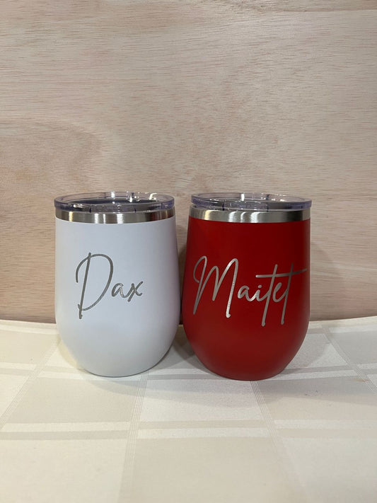 12 oz Personalized Wine Tumbler